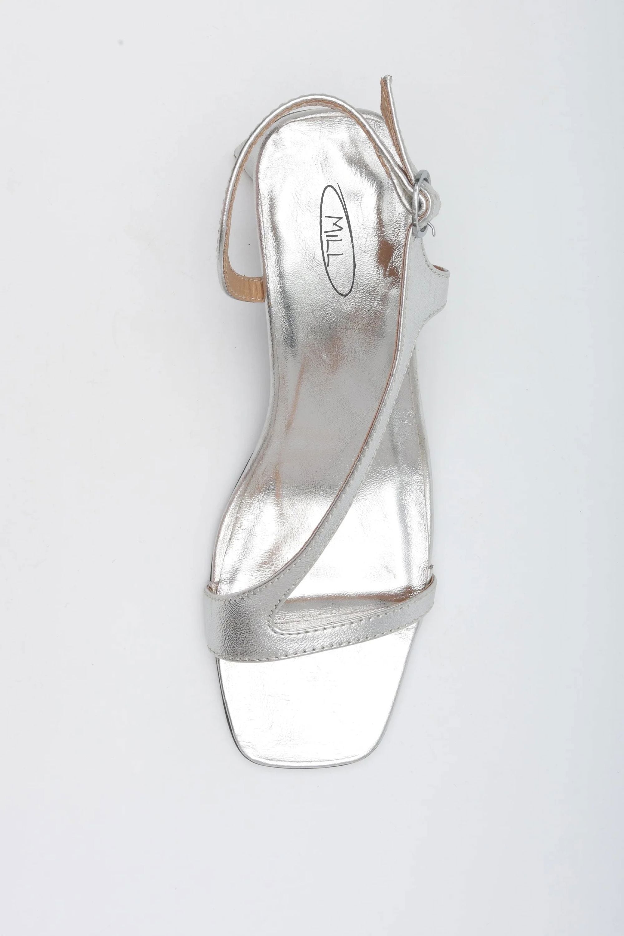 Valentina Heels In Crushed Silver