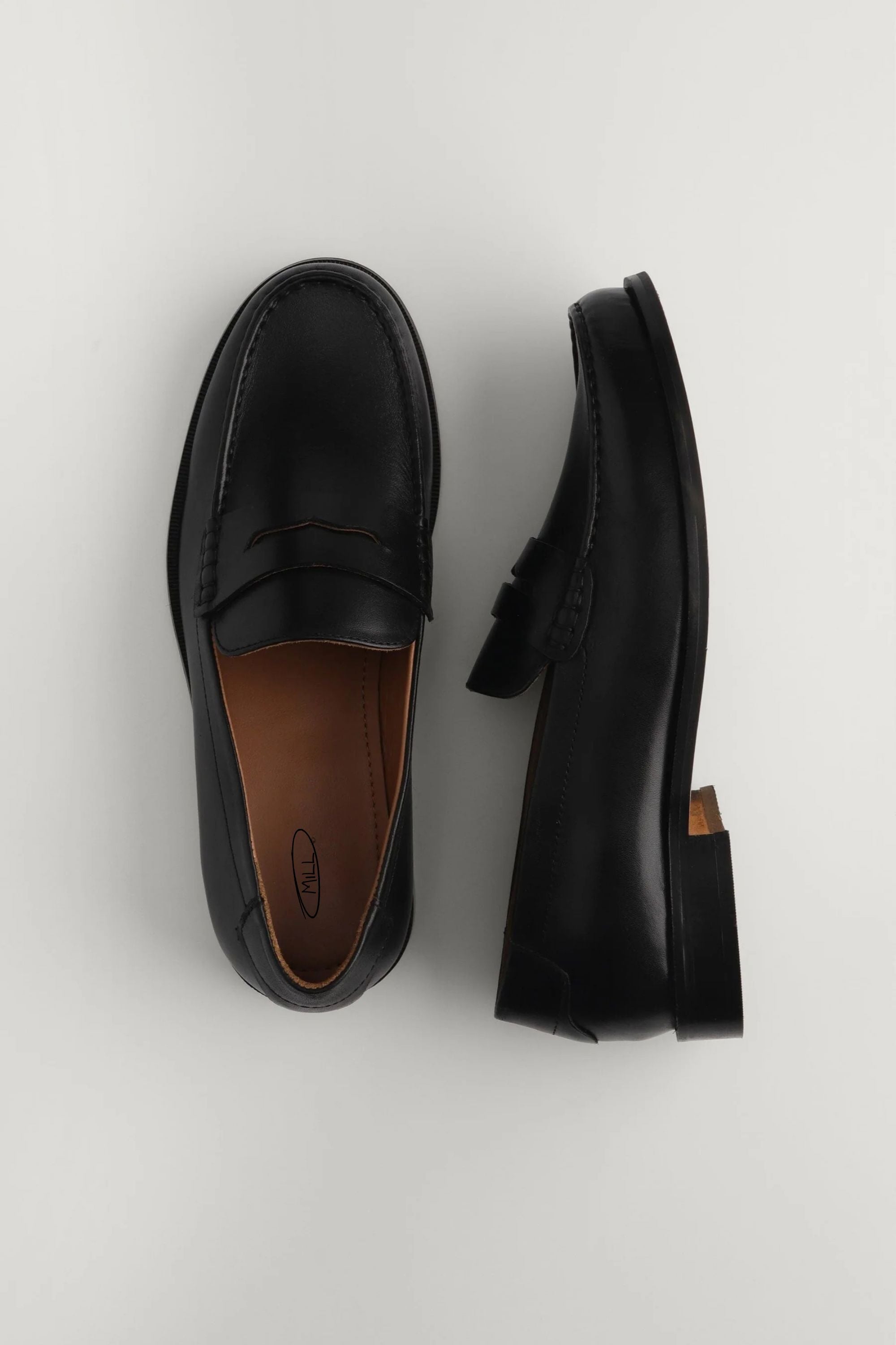 Classic Penny Cut Loafers in Black