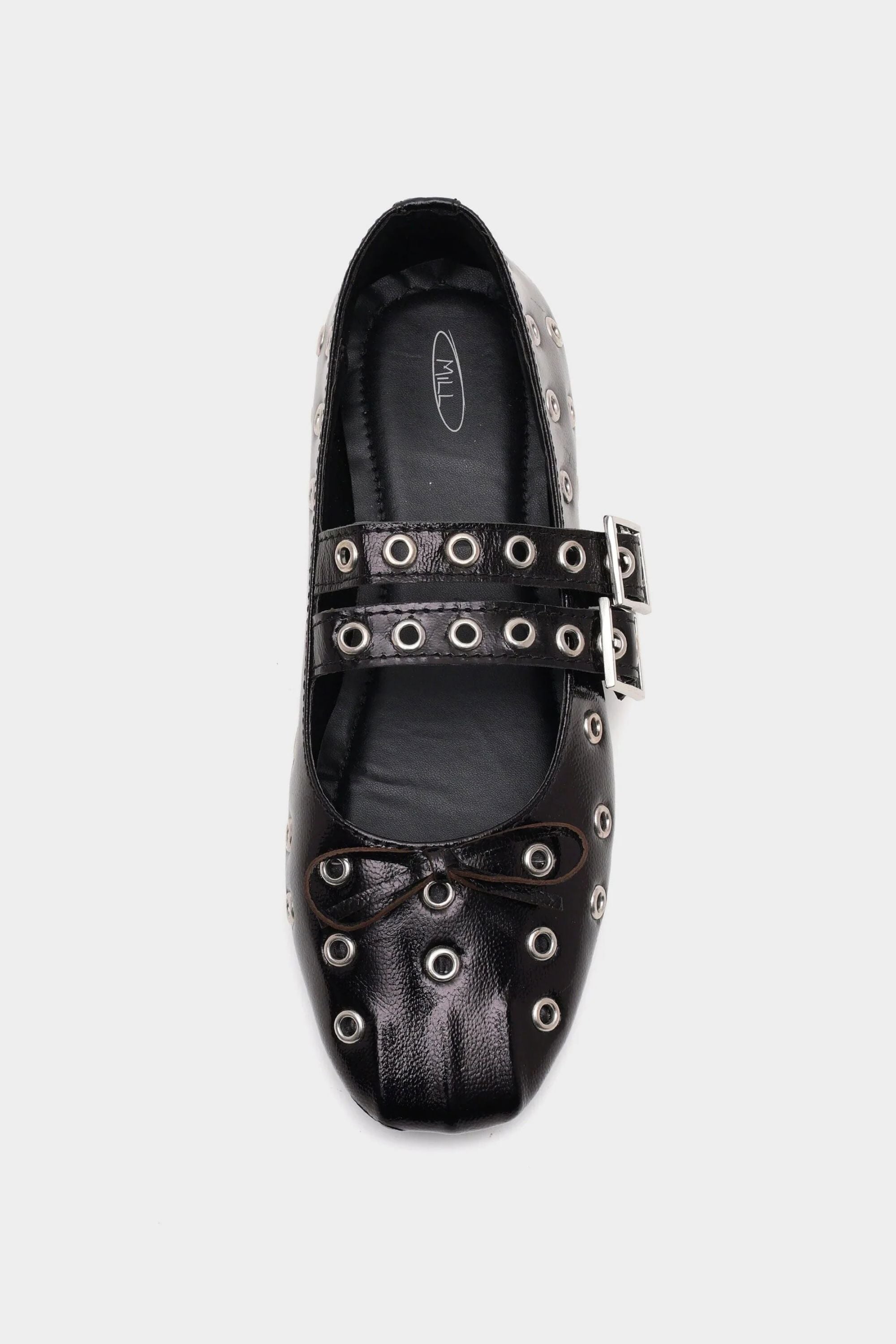 Black Rogue Ballerinas with Grommets