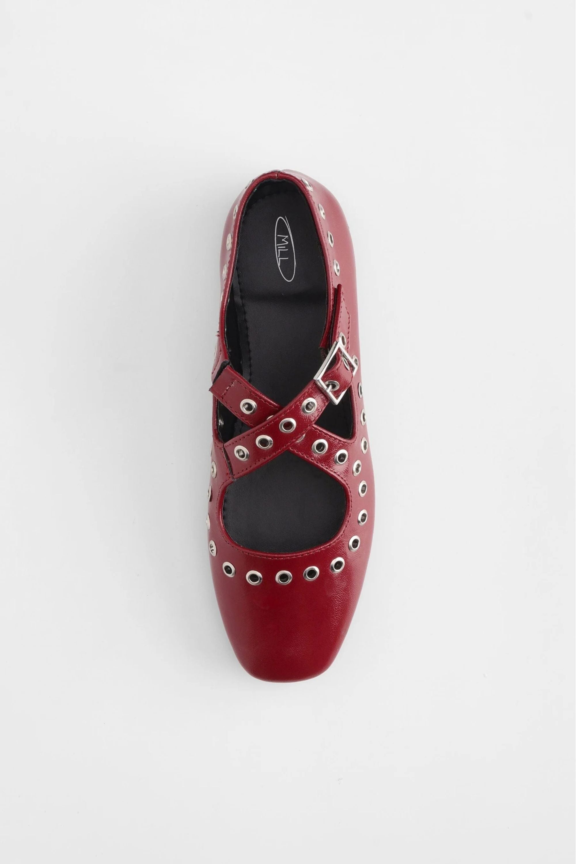 Red Crux Ballerinas with Grommets