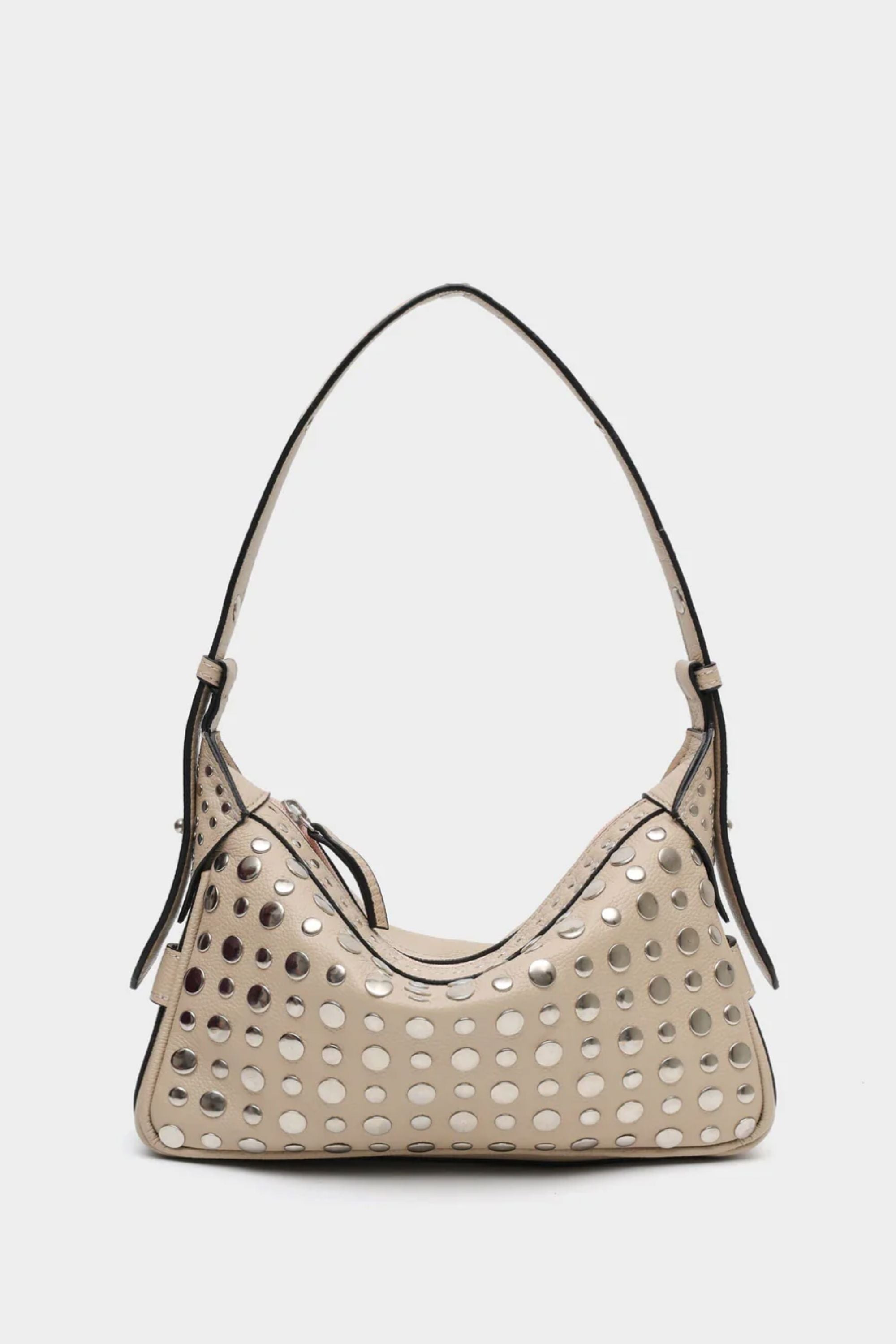 Icon Studded Baguette in Ecru