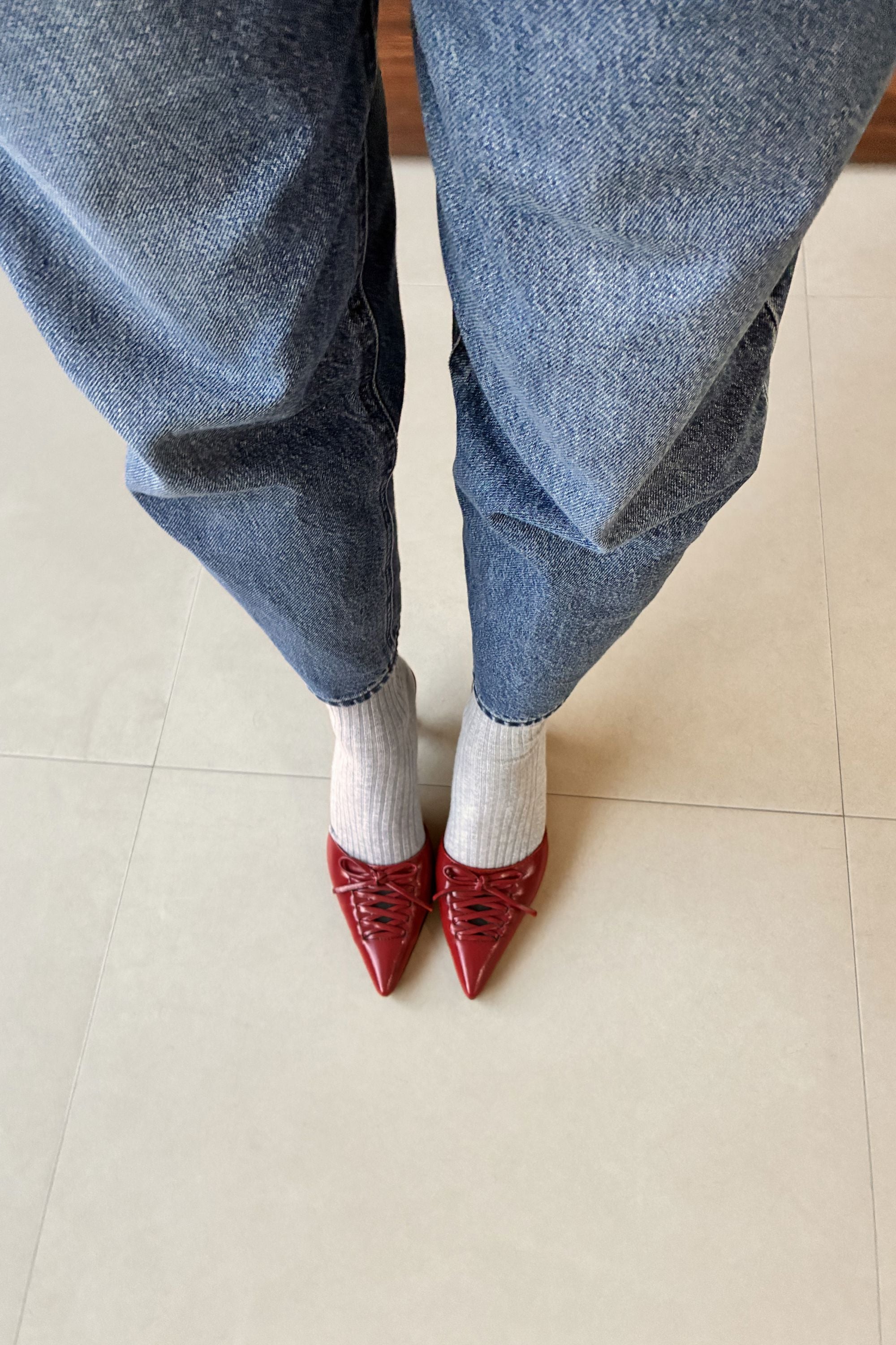 Tapered Heels in Crimson