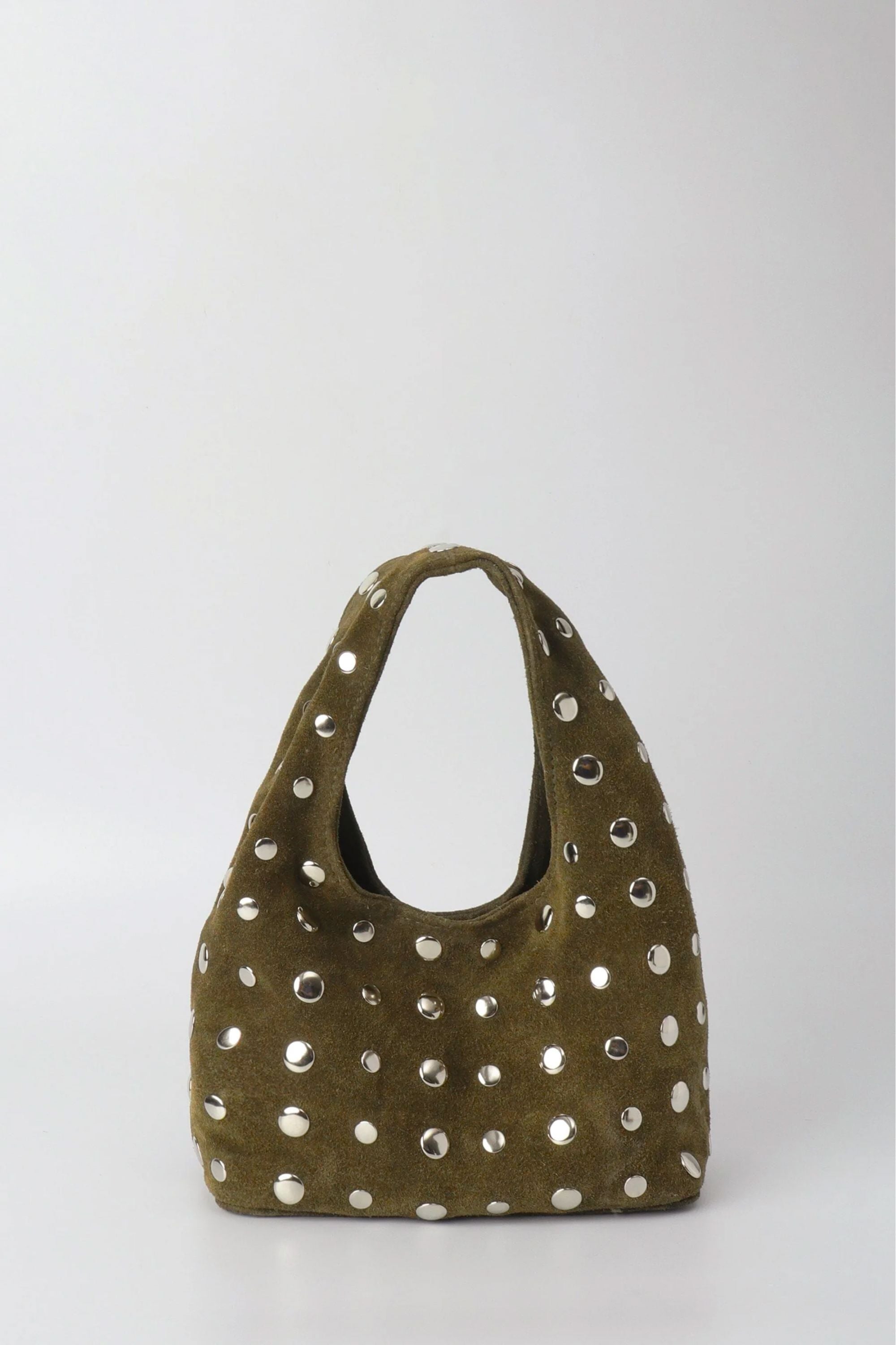Icon Studded Mini in Olive Green