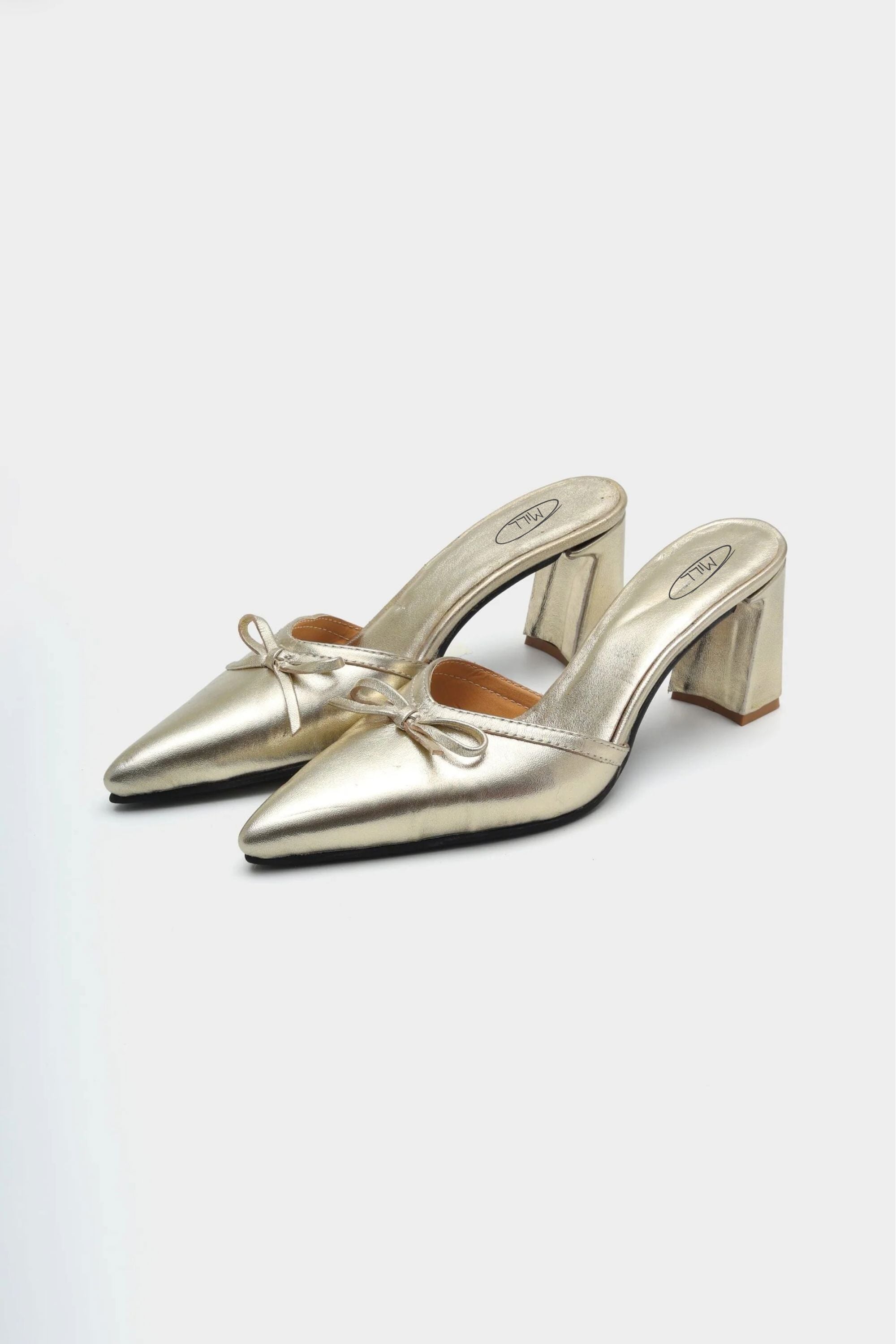 Rogue Sculpted Heels in Champagne