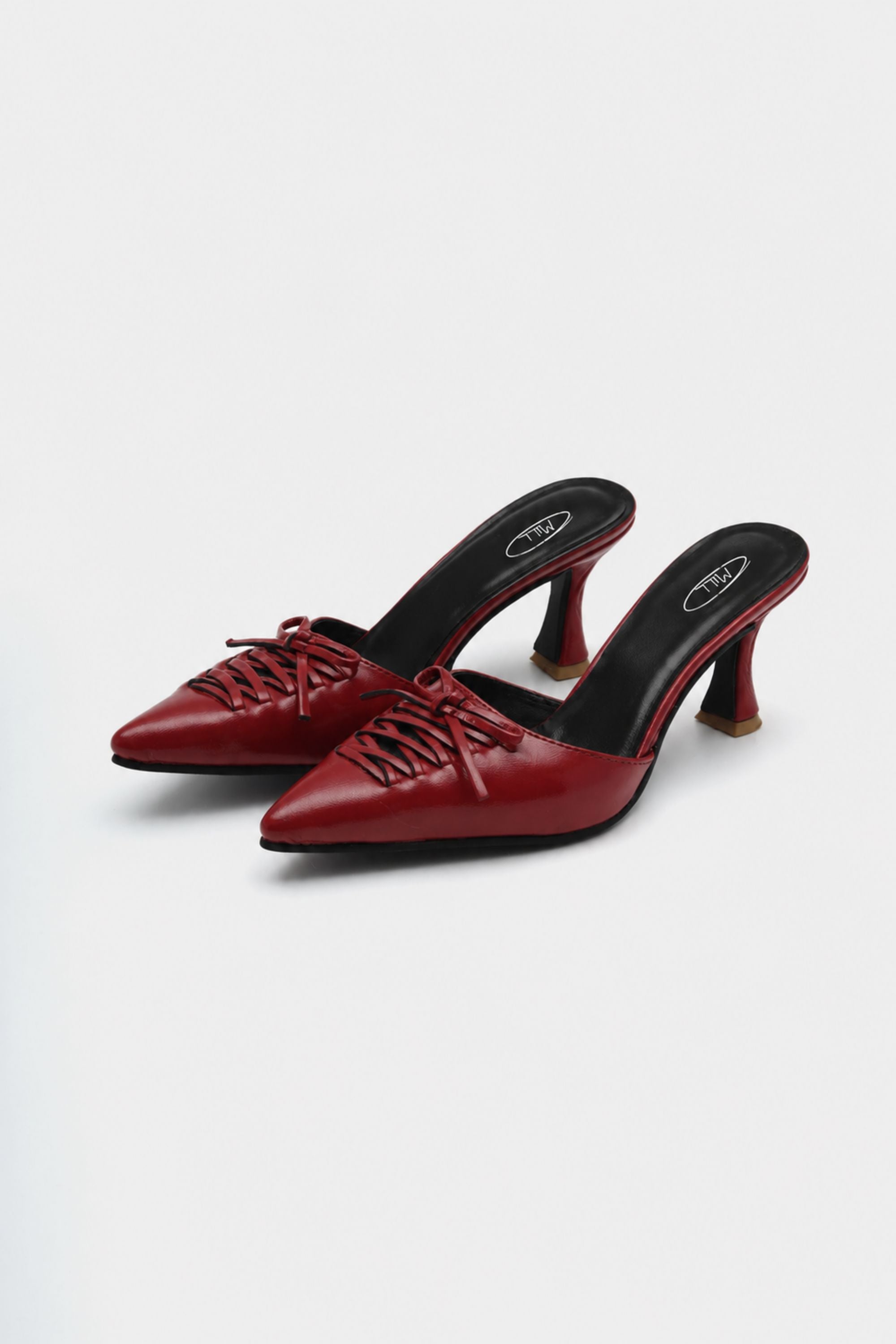 Tapered Heels in Crimson