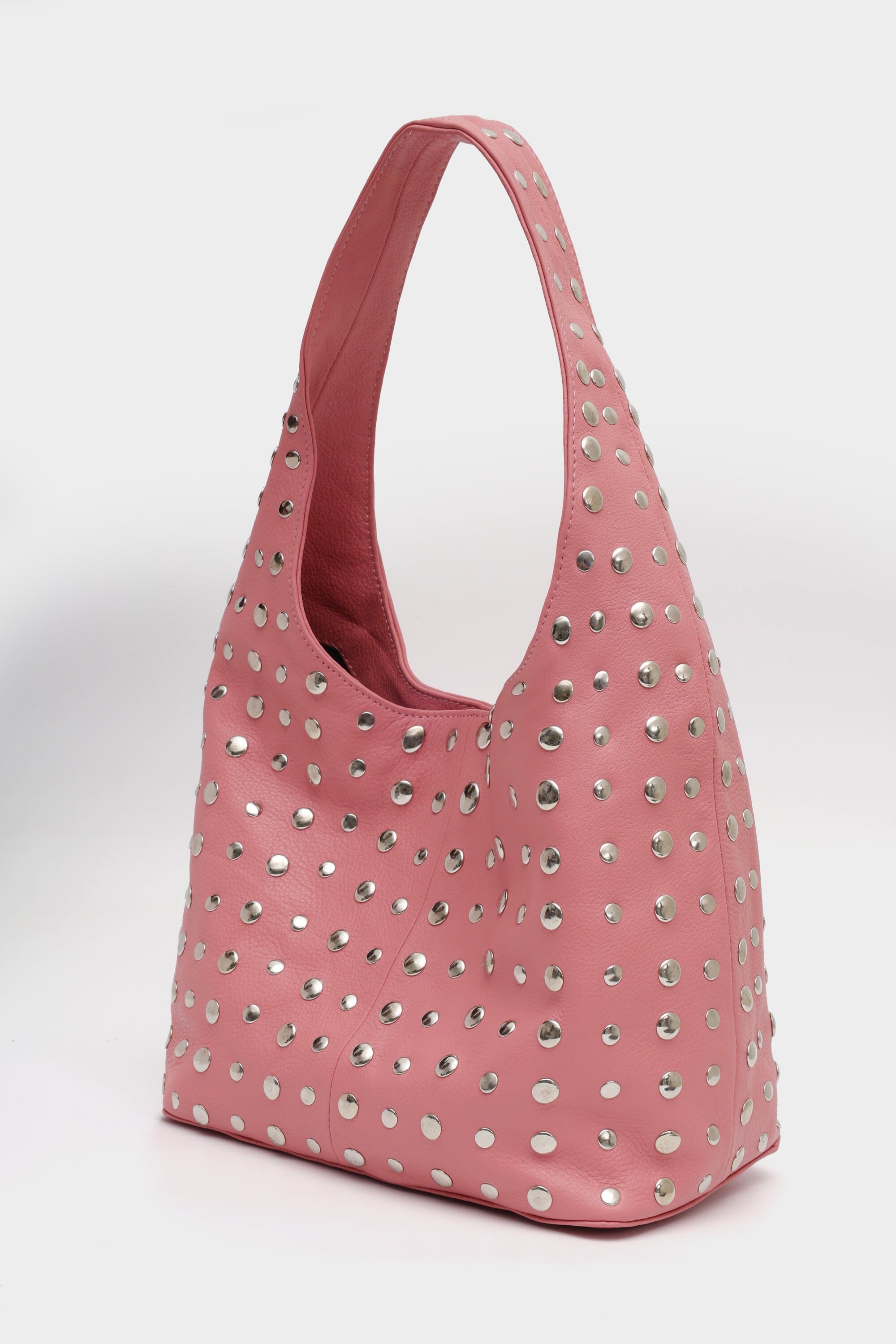 Icon Studded Large in Blush Pink Leather