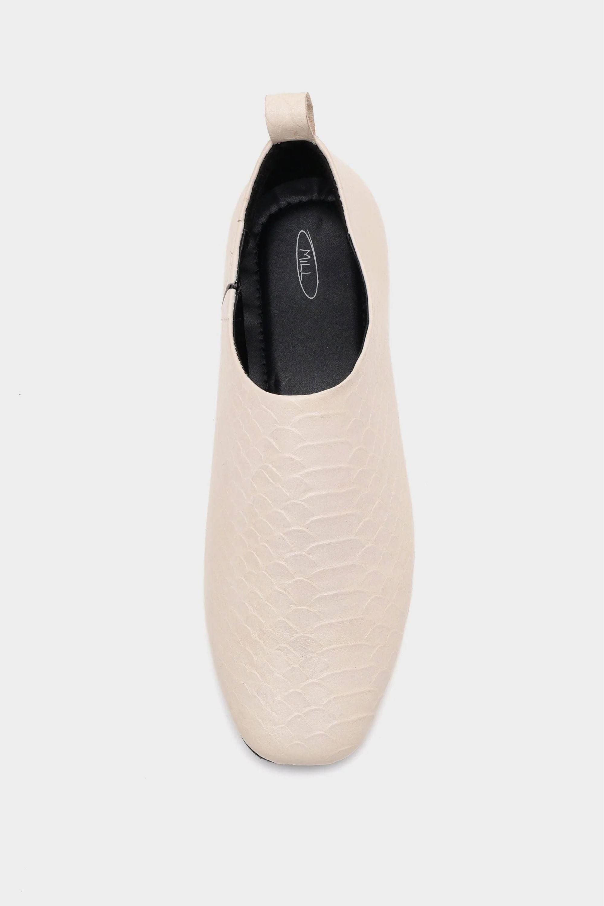 Croc Embossed City Loafer In Milk White